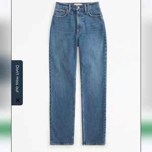 Abercrombie & Fitch Curve Love Ultra High Rise 90s Straight Jean 26 2R  Medium